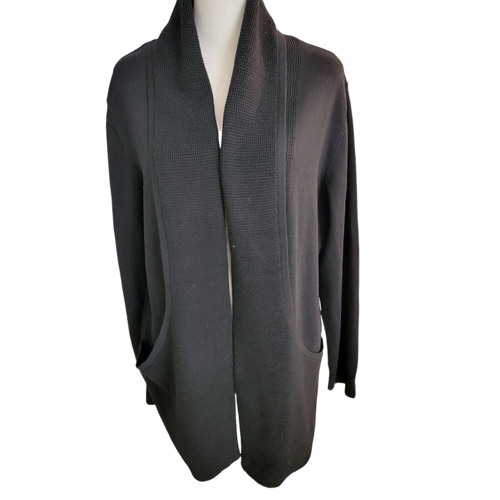 Chloe & Jasmine Wms NWT Sz XL Black Womans Cardigan Open Sweater. 0936
